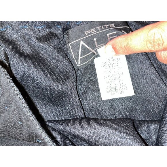 Alex Evenings Petite Black Tiered Chiffon Midi Skirt women's Size LP - Picture 5 of 9